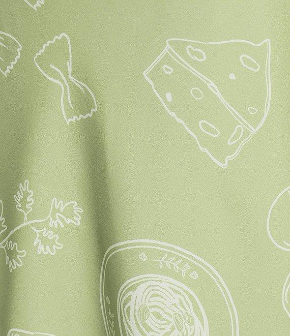 Bailey Rose Sweetheart Neck Pasta Print Midi Dress Product Image
