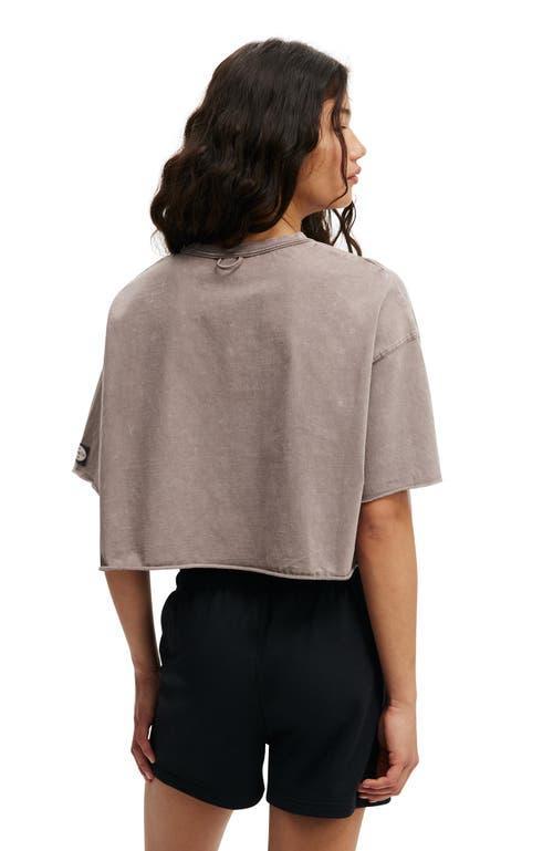 COTTON ON BODY Women's Active Relaxed Cropped Tshirt in Washed Desert Grey  Body at Nordstrom, Size Medium Product Image