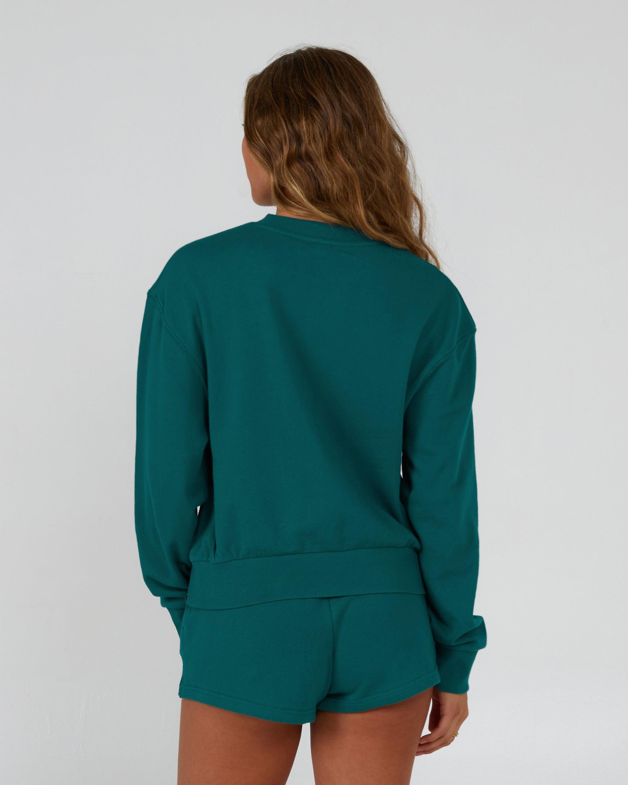 Sand Bar Crew Fleece - Kelp Female Product Image