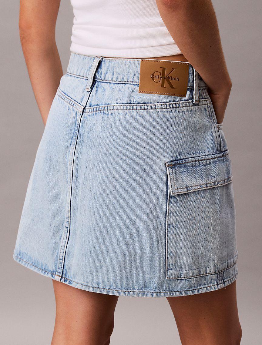 Denim Cargo Mini Skirt  Product Image