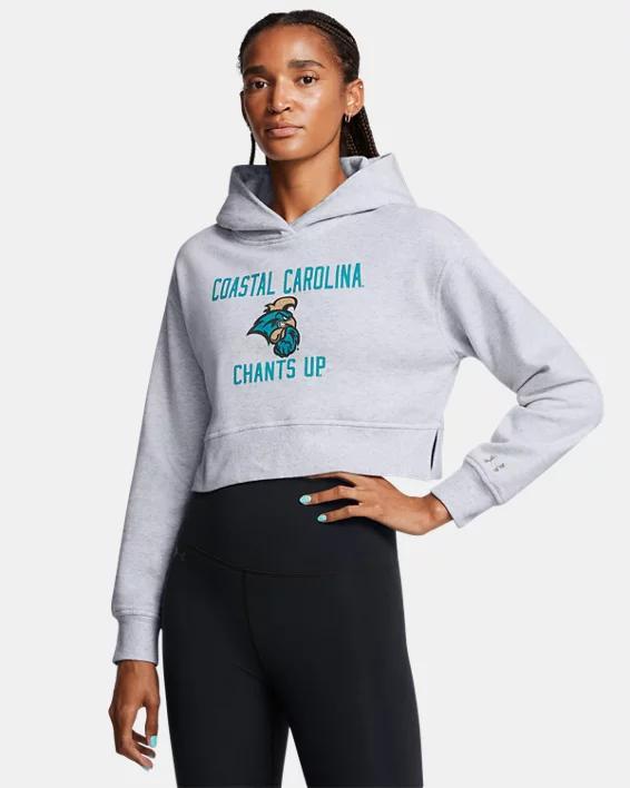 UA Rival Fleece Collegiate Womens Cropped Hoodie Product Image