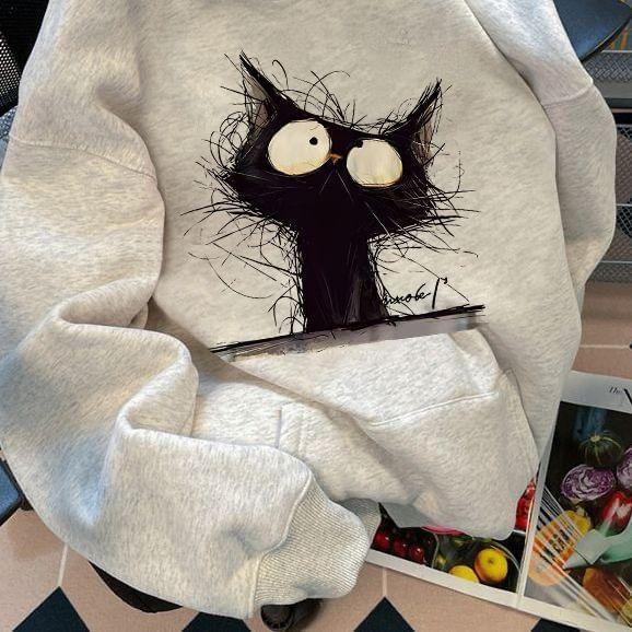 Couple Matching Cartoon Print Hoodie Product Image