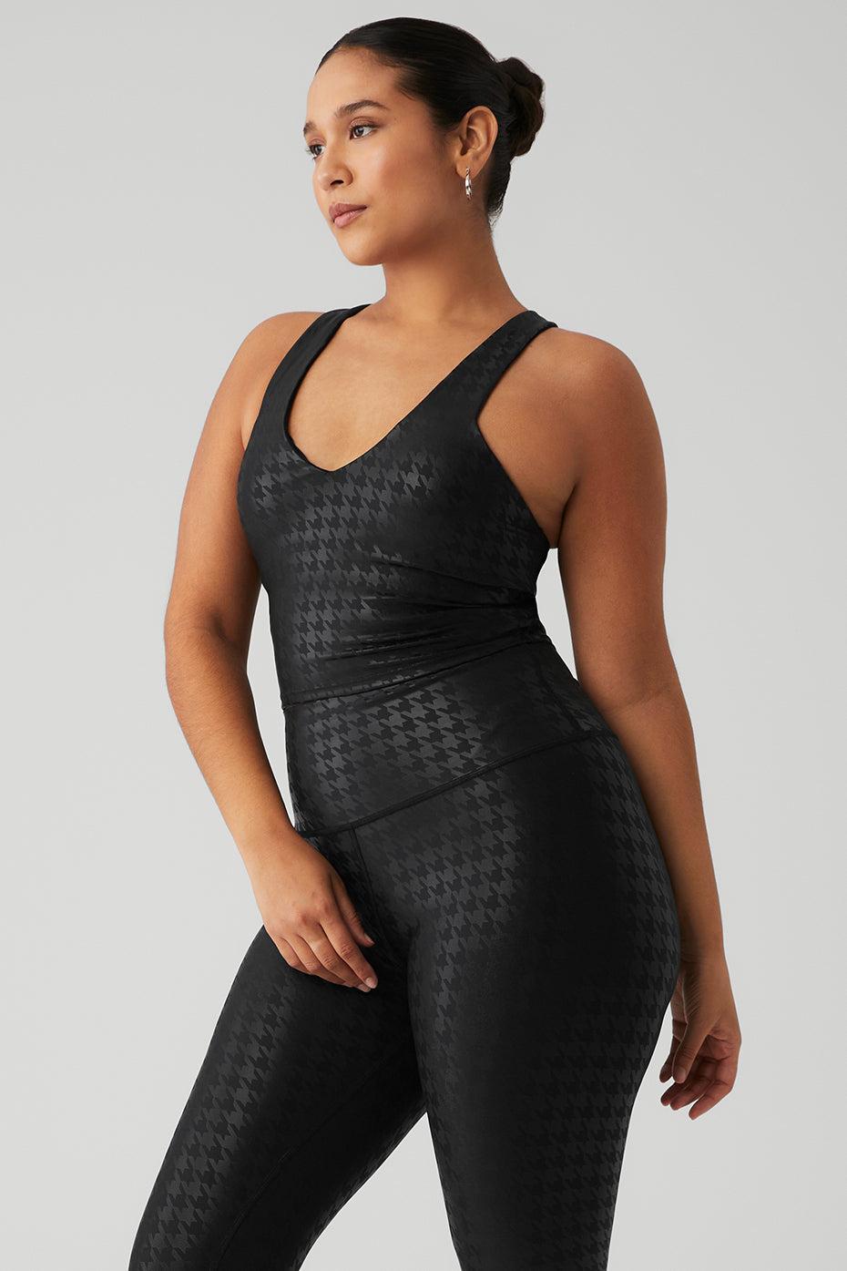 Alo Yoga | Airlift Glimmer Houndstooth Real Bra Tank Top Size: XS Product Image