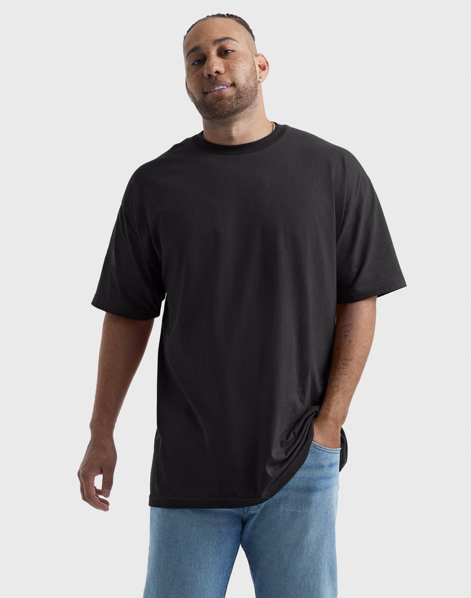 Big & Tall Hanes® Beefy-T Tee, Men's, Size: 3XL Tall, Black Product Image