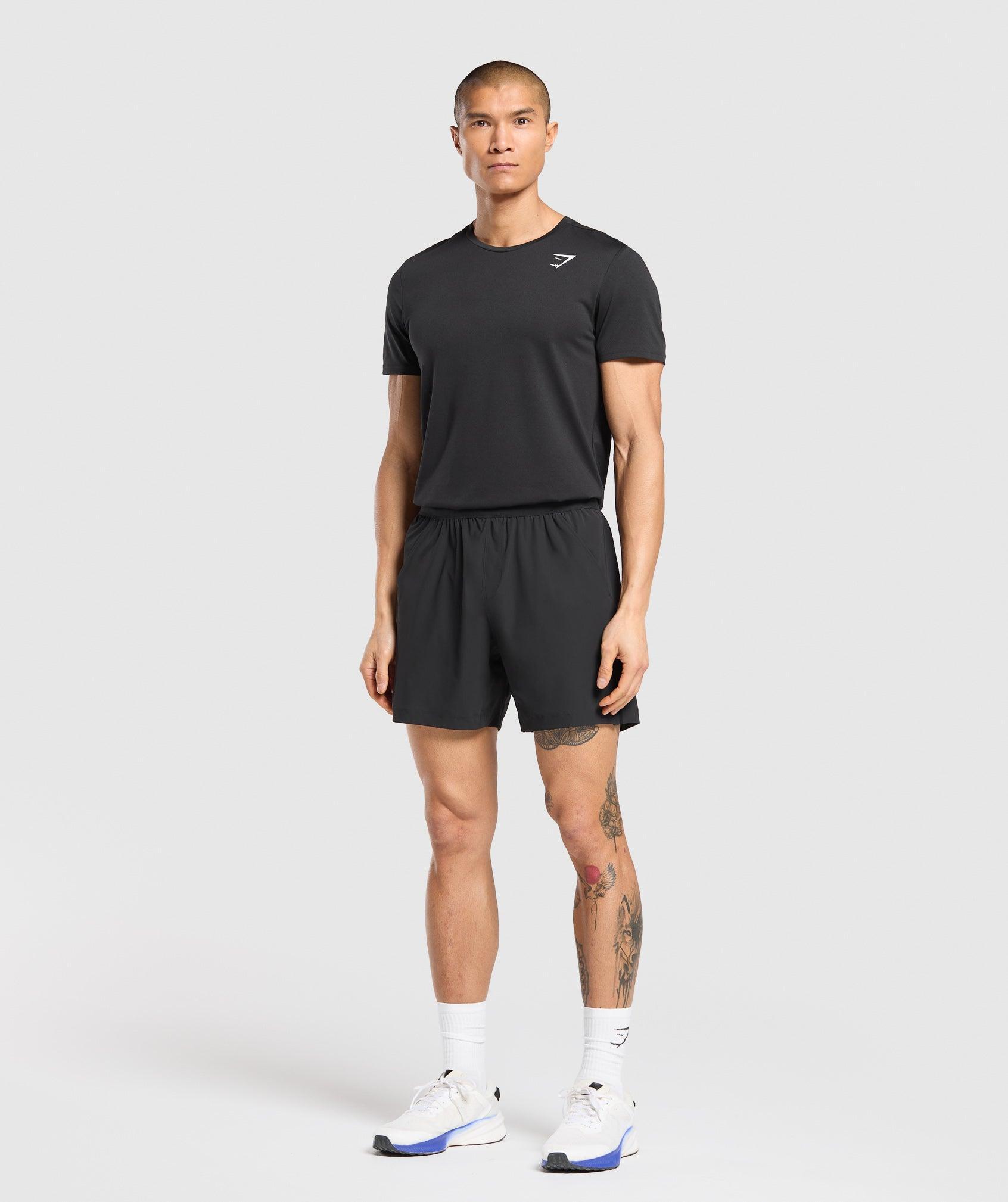 Gymshark Hybrid 6" Shorts - Black Male Product Image