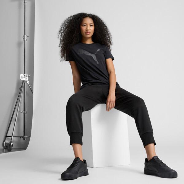 PUMA Essentials Big Cat Logo Women's T-Shirt in Black Product Image
