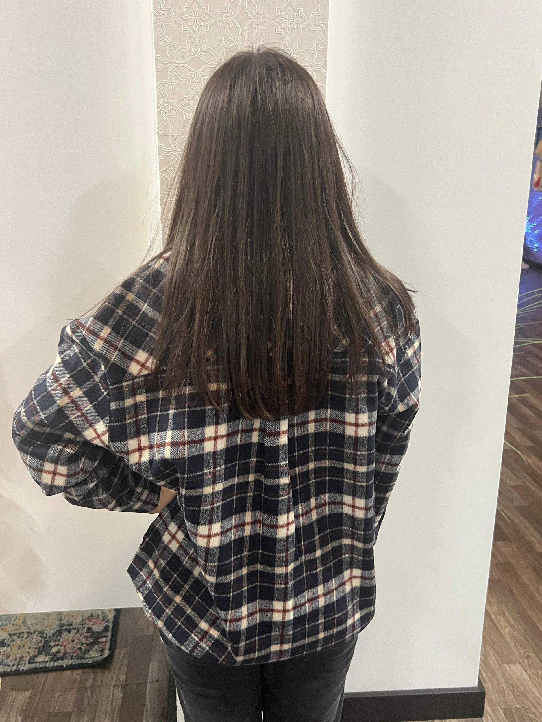 Long Sleeve Suede Pocket Detail Brushed Plaid Shacket Product Image