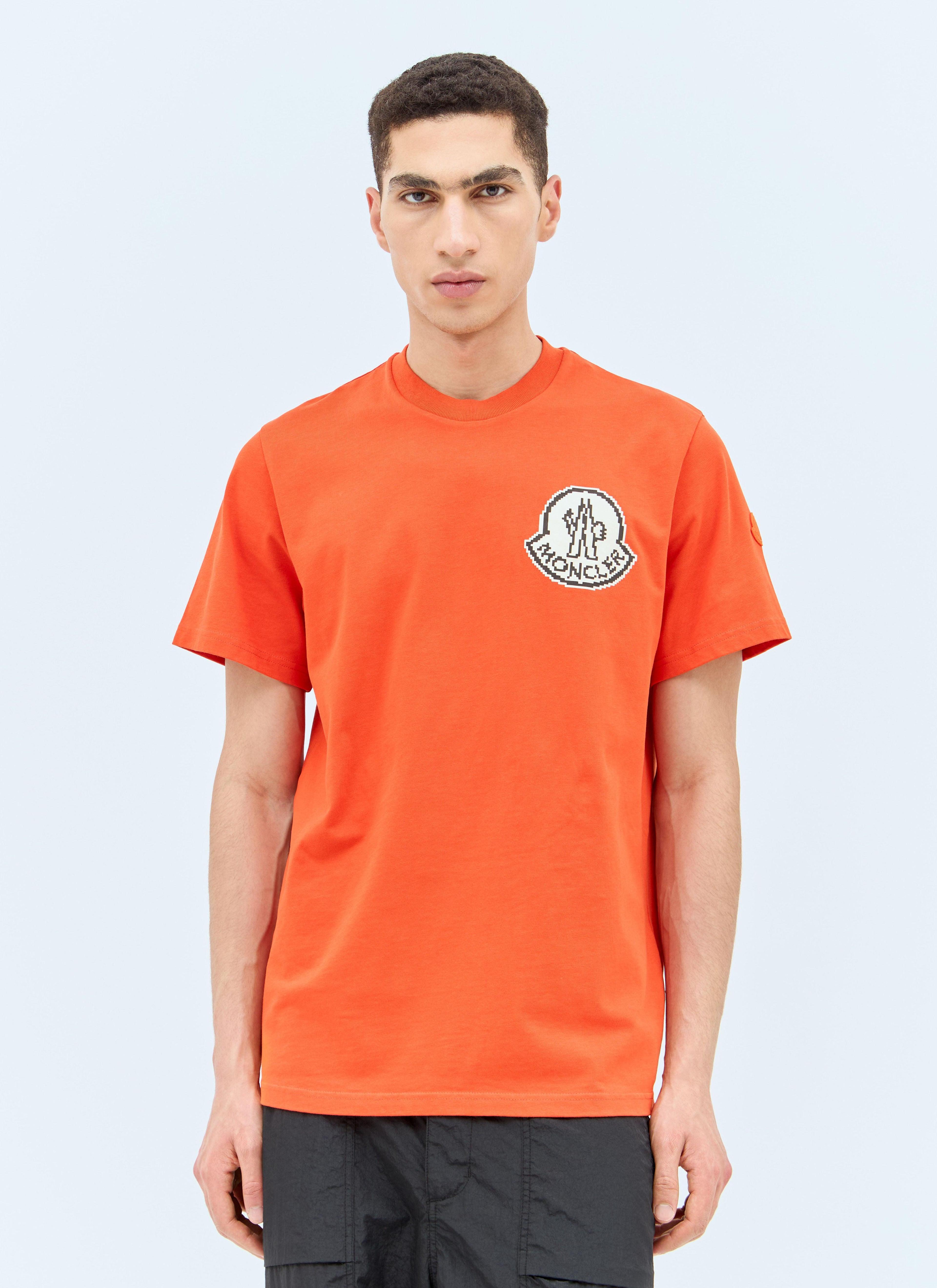 MONCLER Logo Applique T-shirt In Orange Product Image