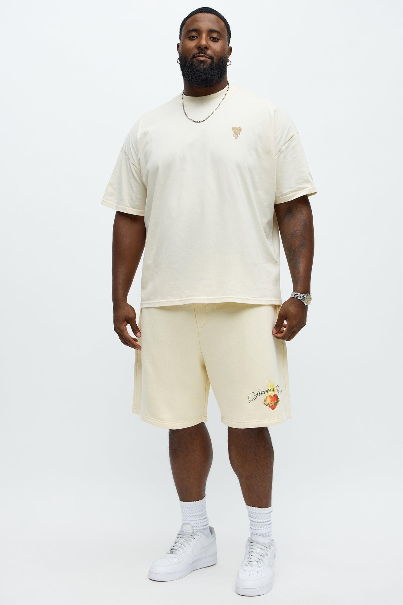 Sinners Club Sweatshort - Cream Product Image