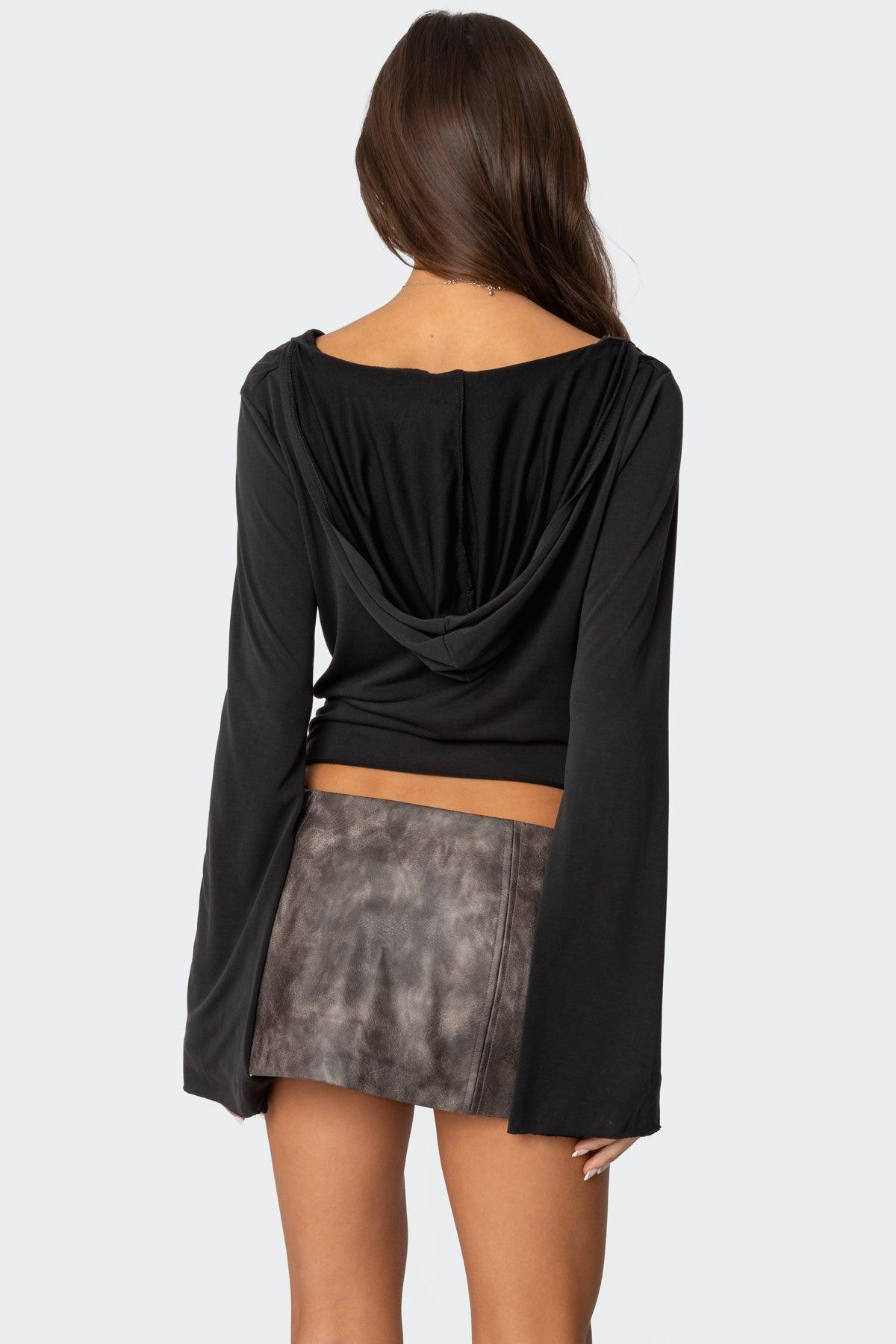 Camille Faux Leather Mini Skort Product Image