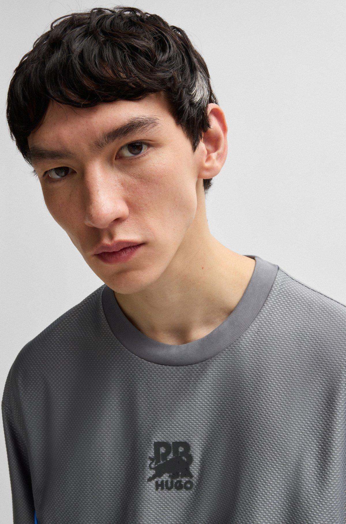 HUGO x RB structured-jersey T-shirt with piping details Product Image