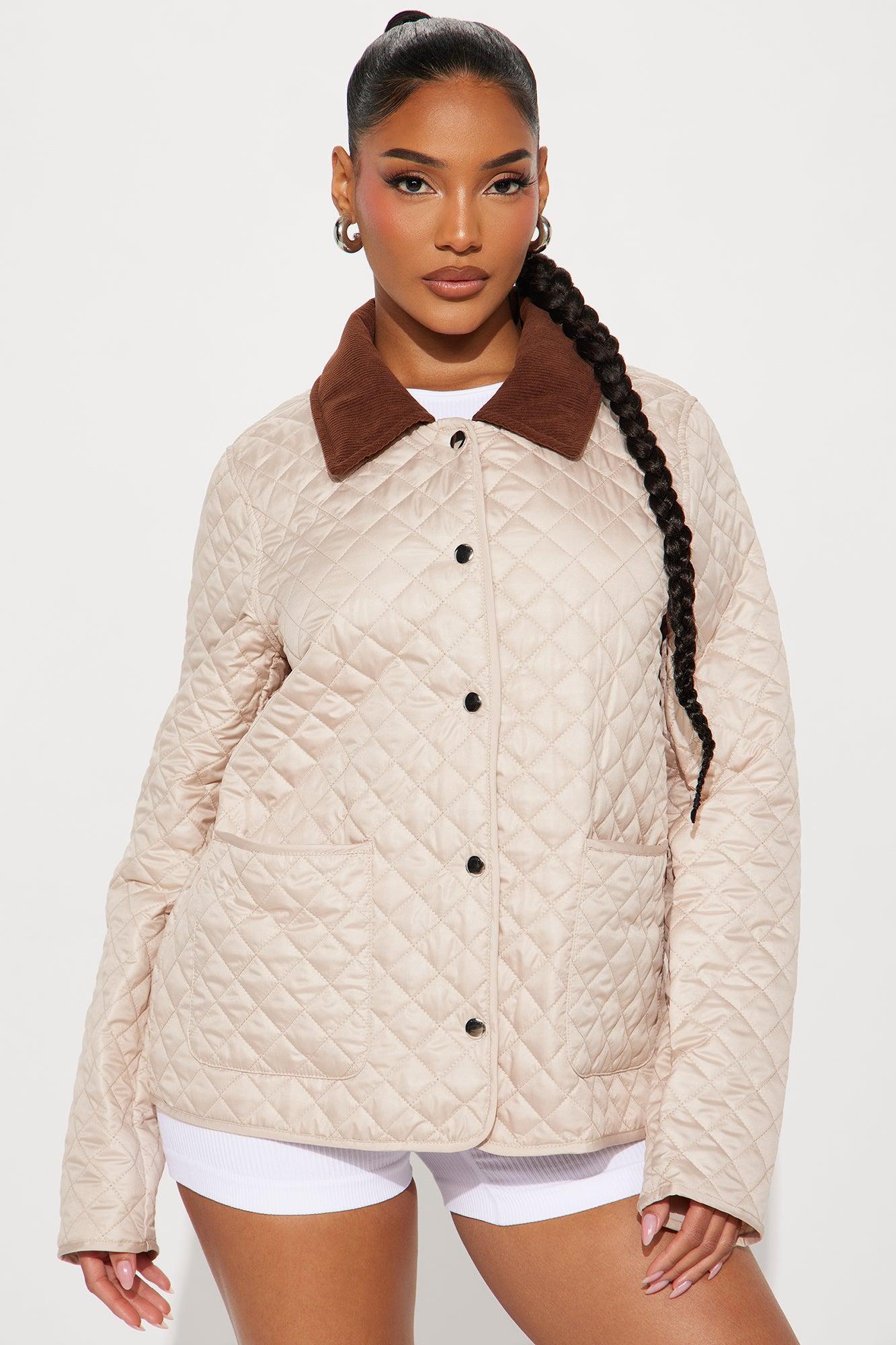 Lissette Quilted Jacket - Khaki Product Image