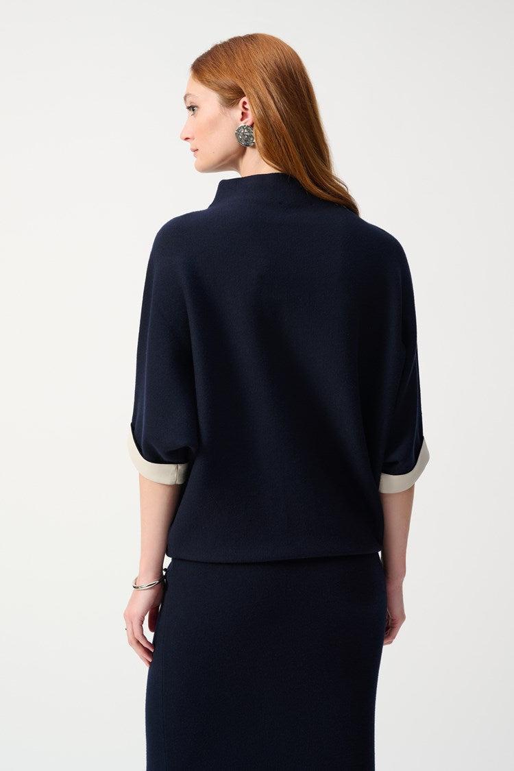 Sweater Knit Funnel Neck Top Product Image