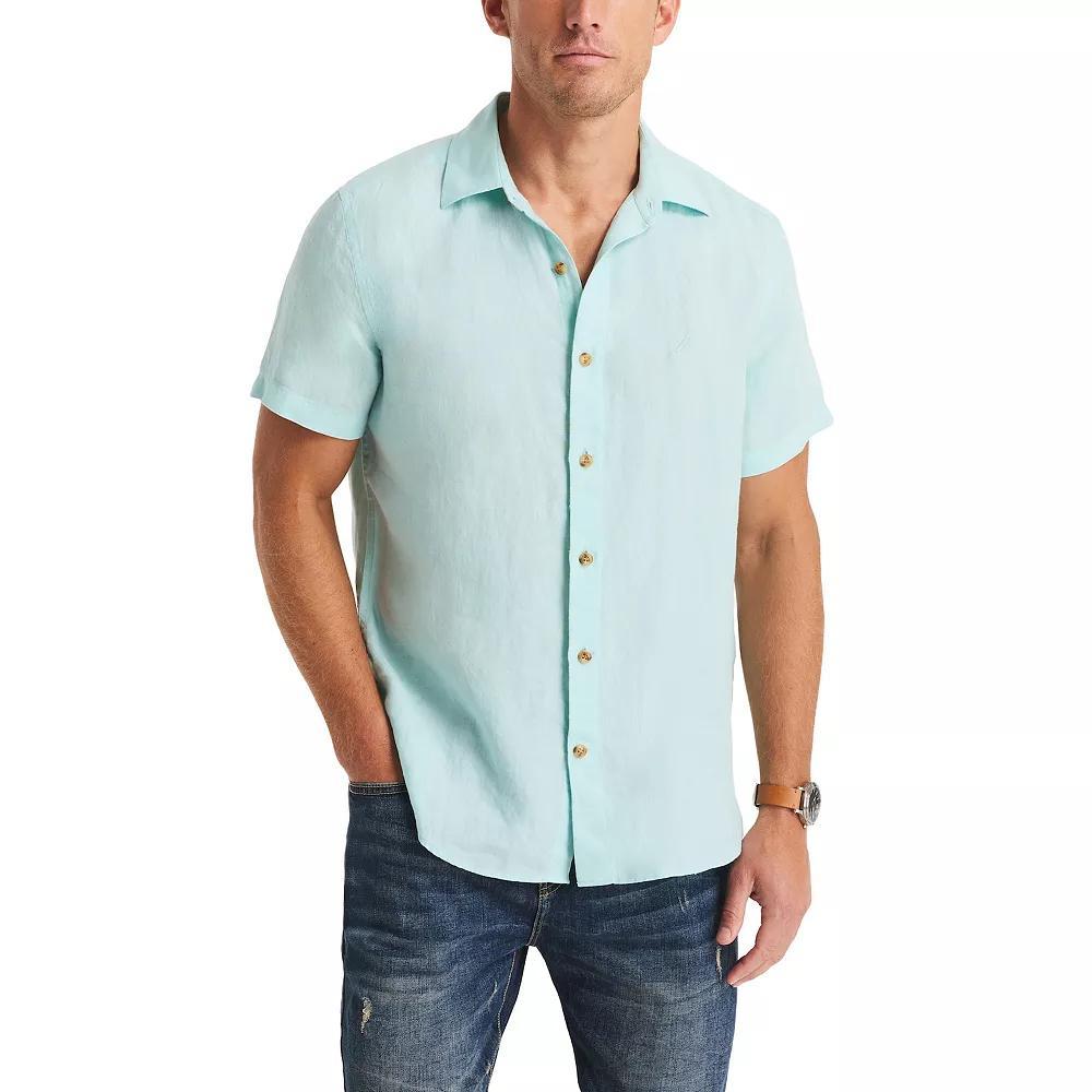Mens Nautica Linen Short-Sleeve Shirt Product Image