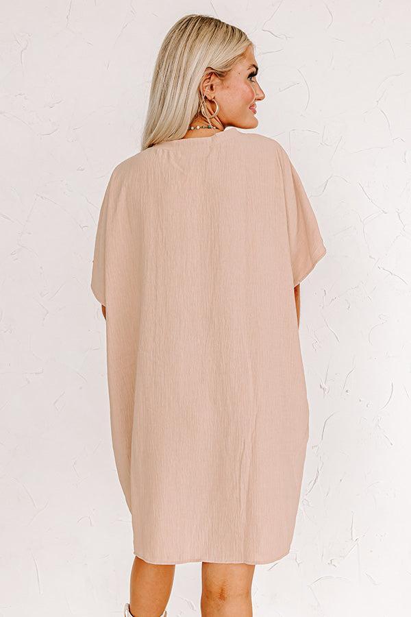 Shoreline Serenade Shift Dress In Iced Latte Product Image