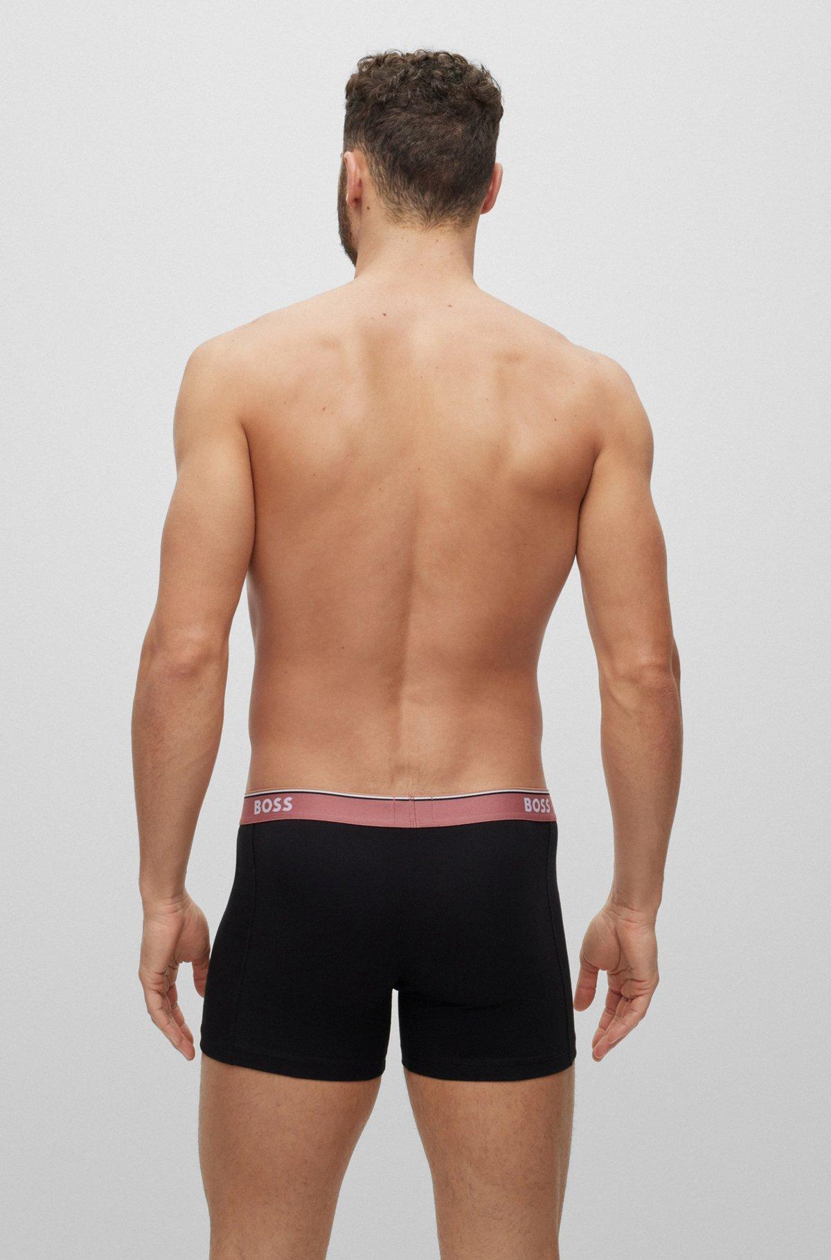 Three-pack of boxer briefs with logo waistbands Product Image