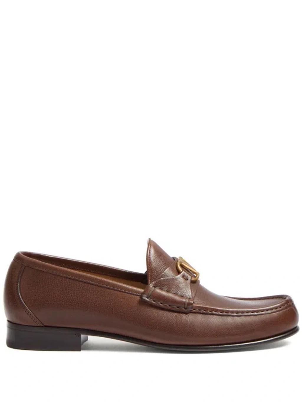 Ferragamo Mens Balty Gancini Leather Loafers Product Image