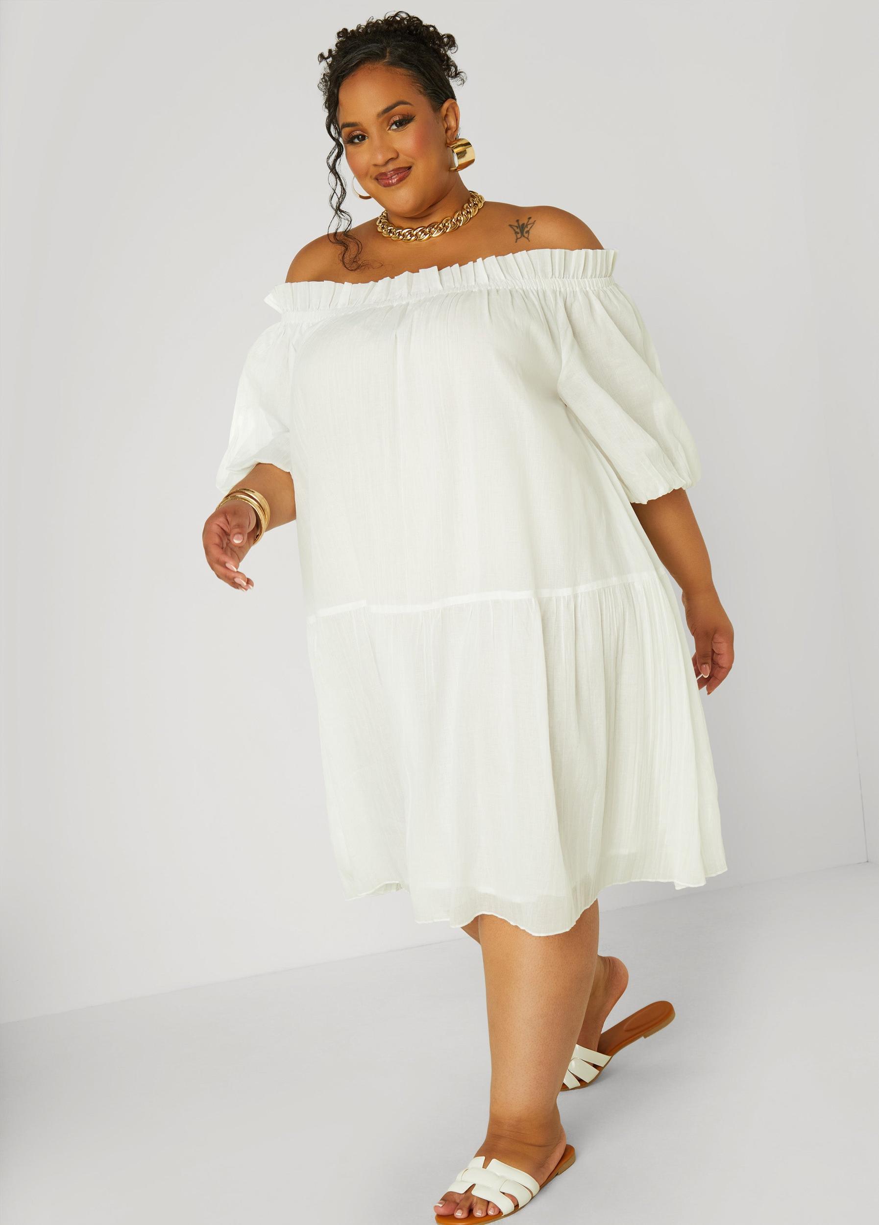 Off The Shoulder Gauze Dress Product Image