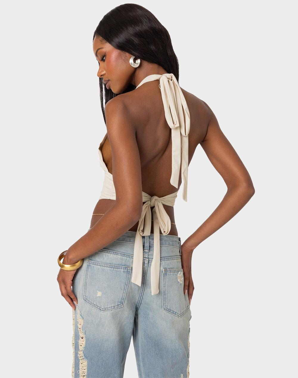 EDIKTED Open Back Triangle Halter Top Product Image