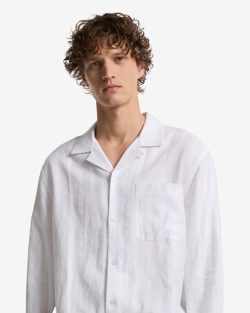 Linen Blend Long Sleeve Camp Shirt Product Image