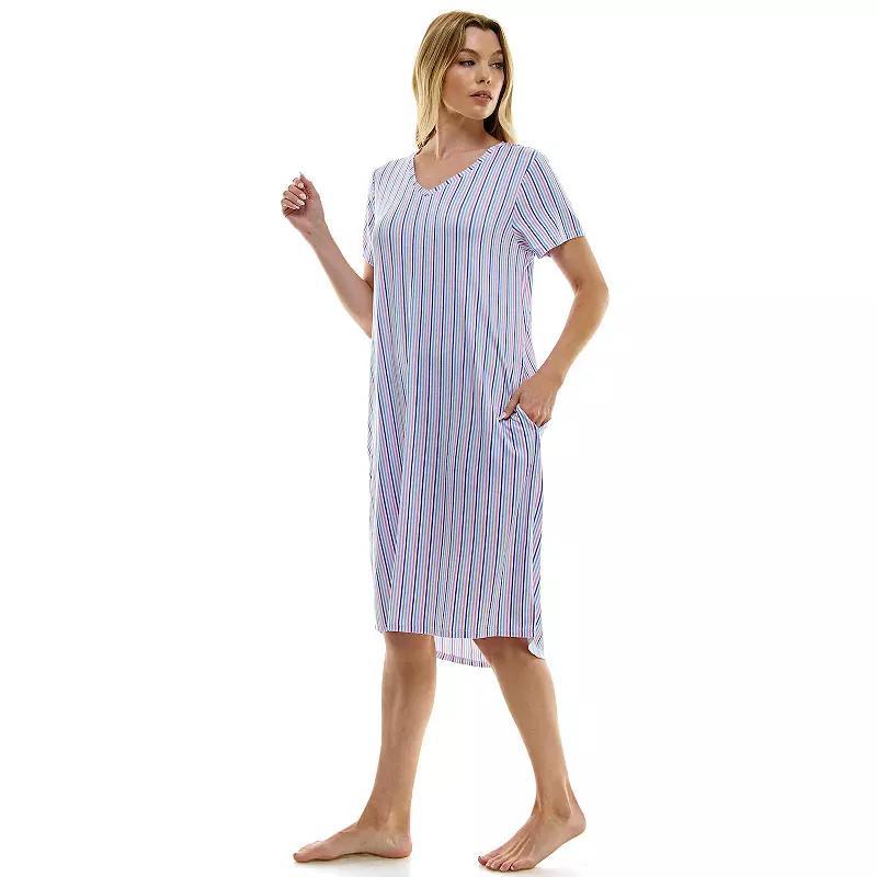 Womens Jaclyn Inc. V-Neck Sleepshirt Product Image