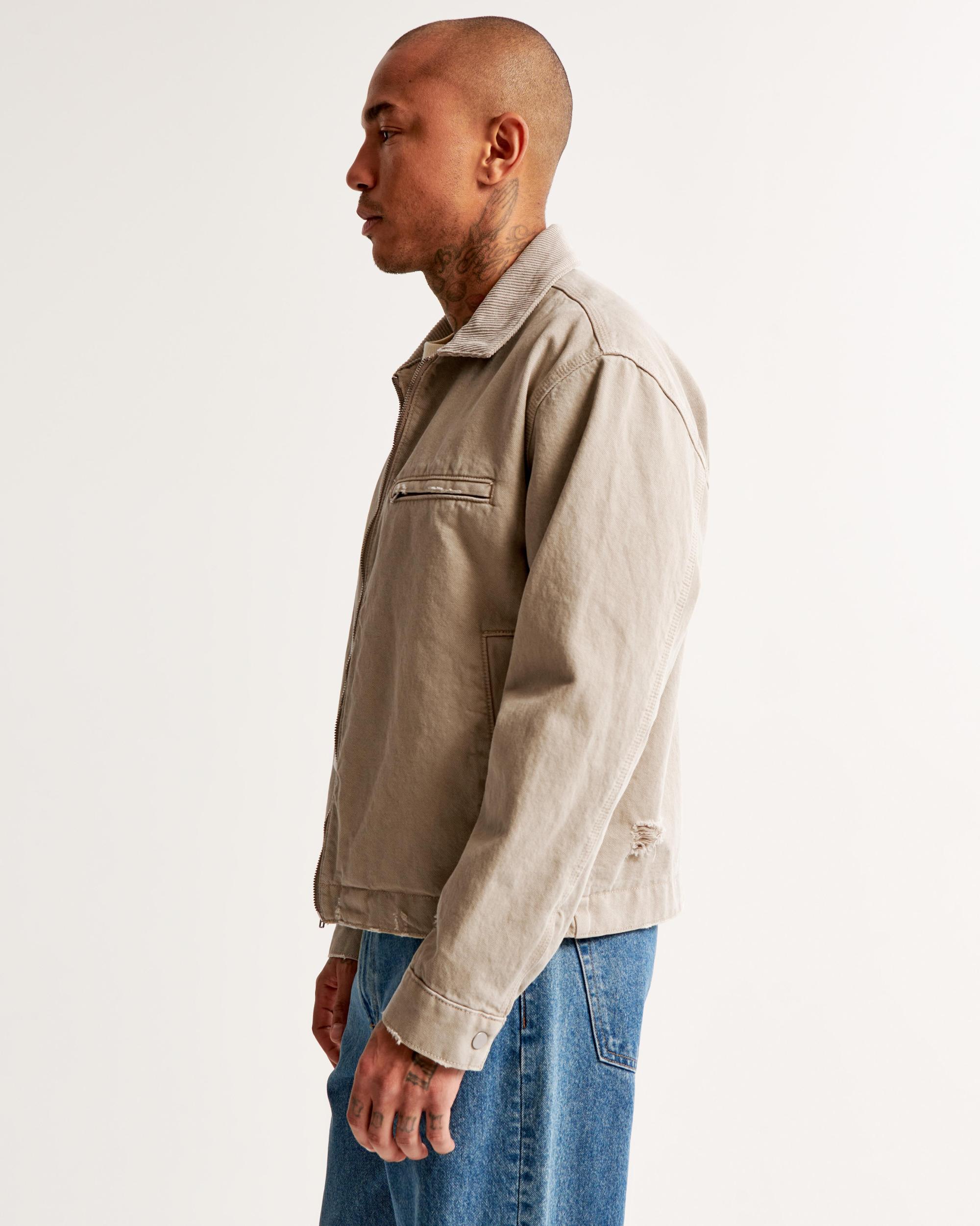 Cropped Zip Workwear Jacket Product Image
