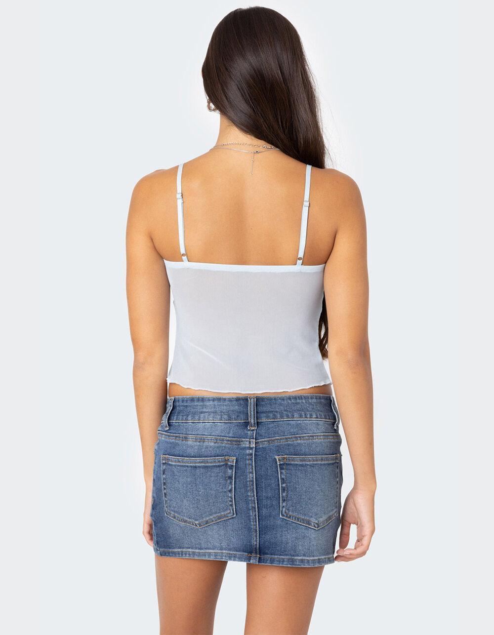 EDIKTED Serafina Sheer Mesh Tank Top Product Image