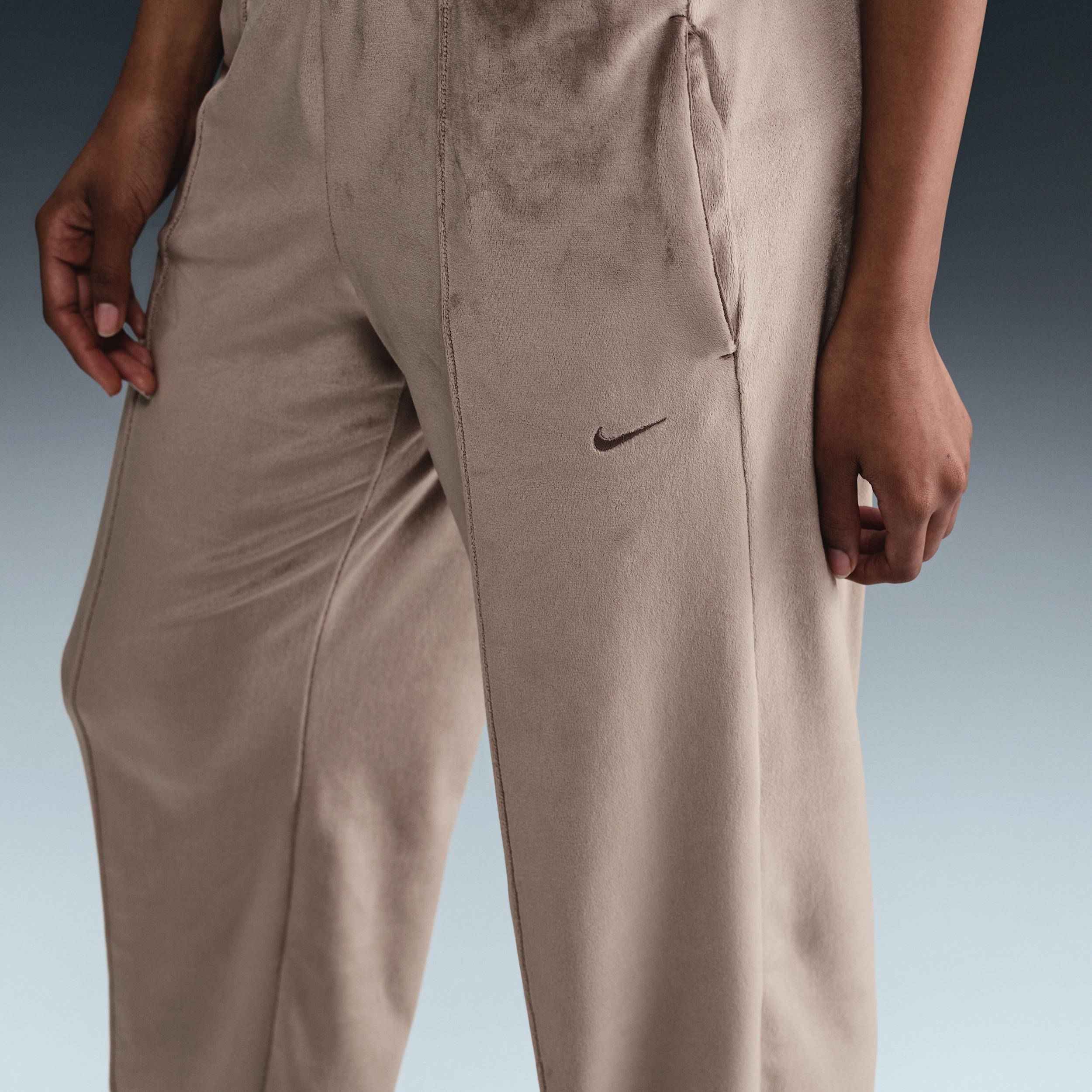 Women's Nike Sportswear Chill Knit Mid-Rise Velour Pants Product Image