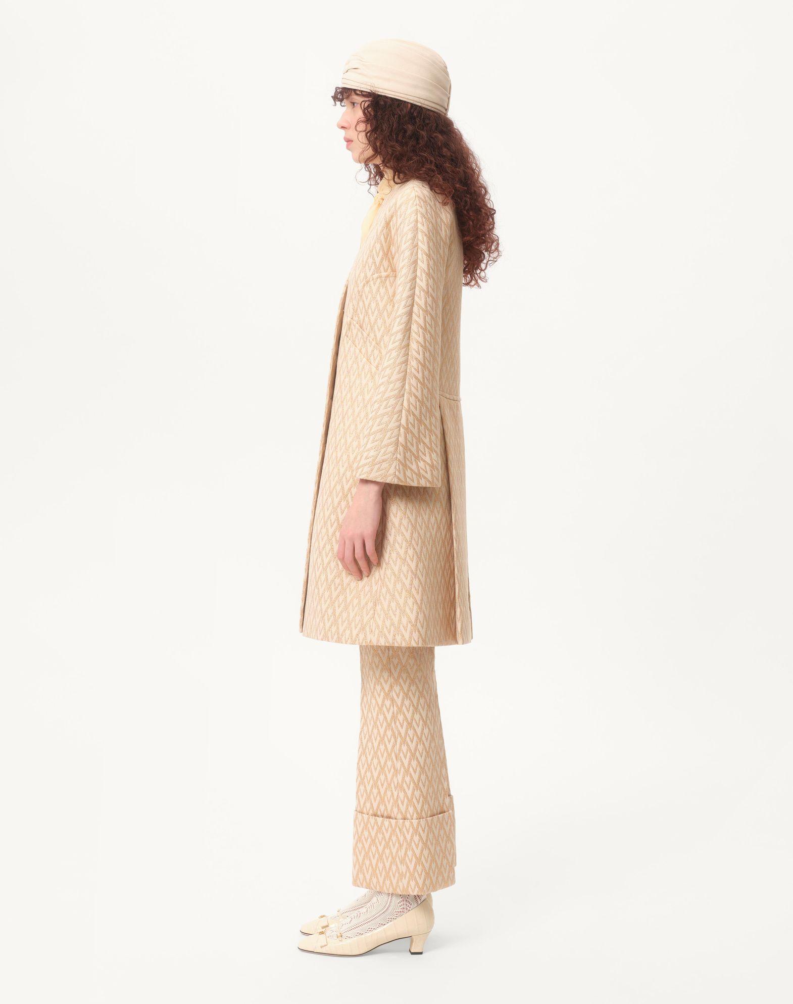 Lurex Jacquard Toute La V Coat  Product Image