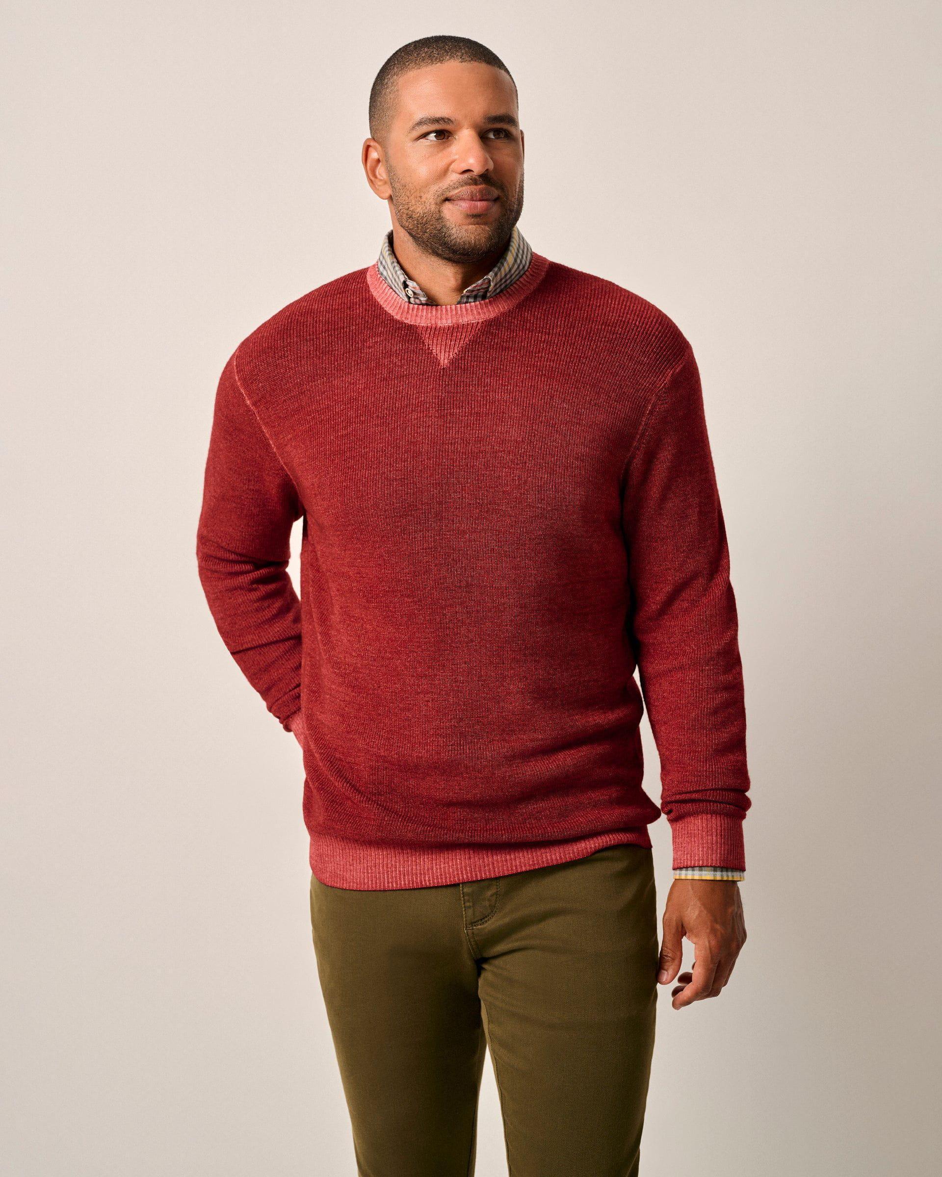 Burgess Garment-Dyed Crewneck Sweater Male Product Image