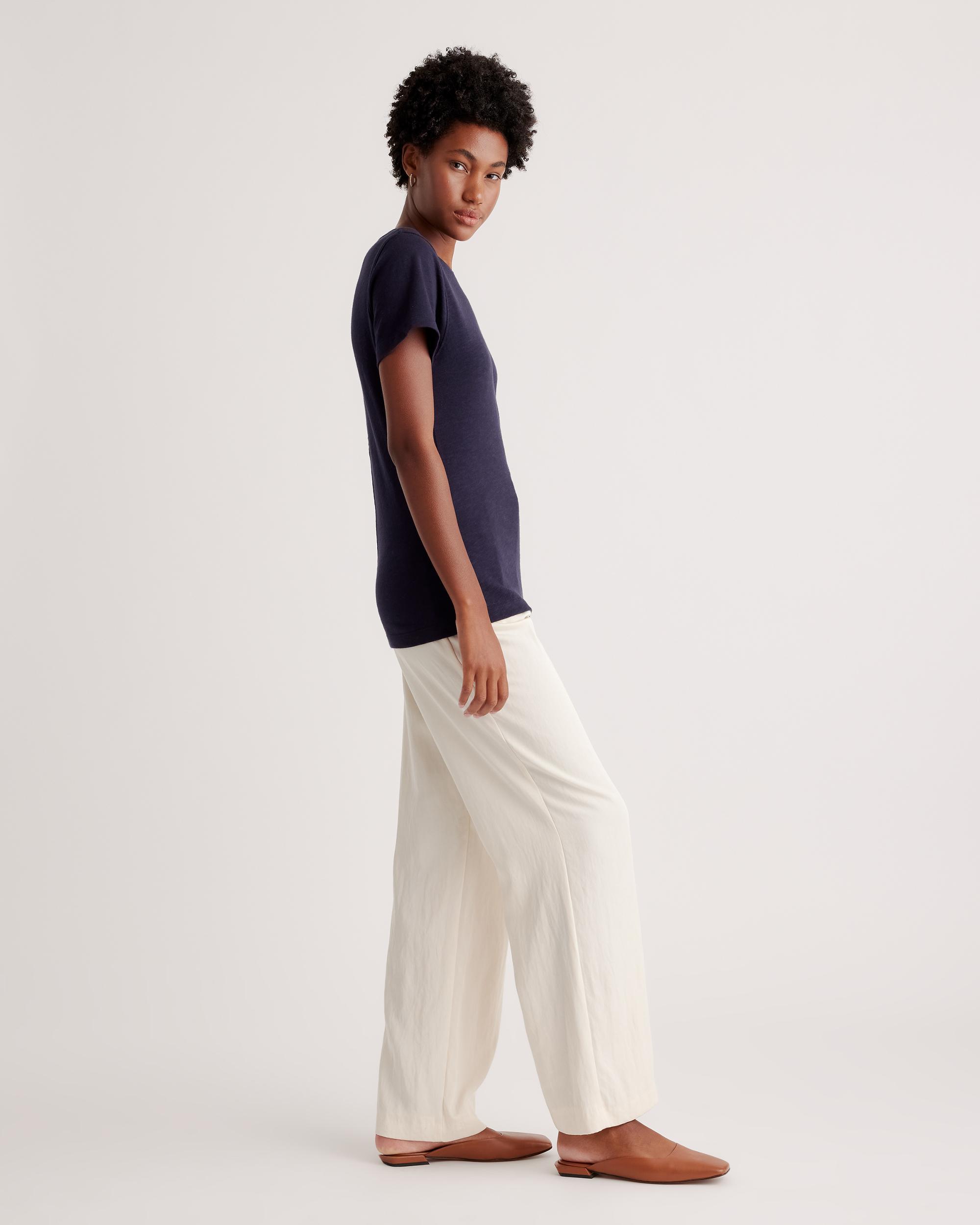 Quince | Women's Slub Crewneck T-Shirt Organic Cotton Product Image