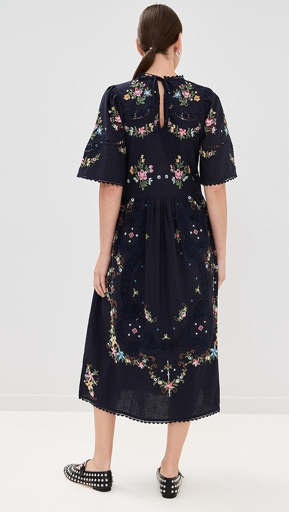 Sea Edwina Embroidery Short Sleeve Dress | Shopbop Product Image