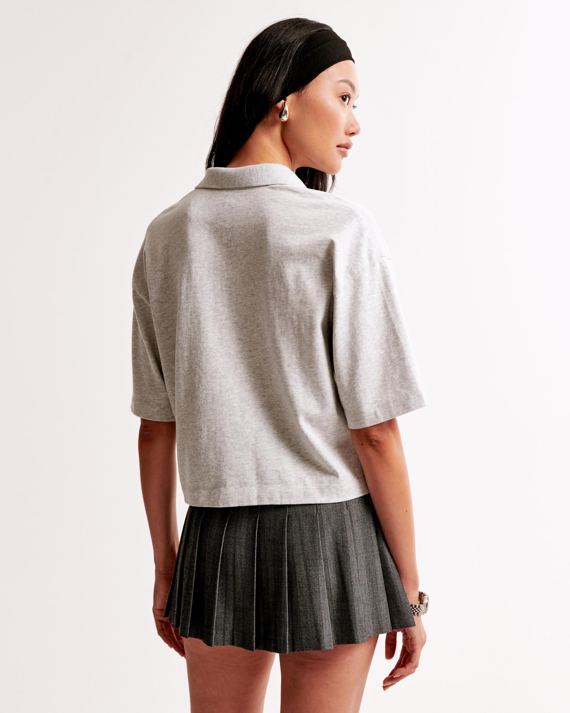 Short-Sleeve Jersey Polo Top Product Image