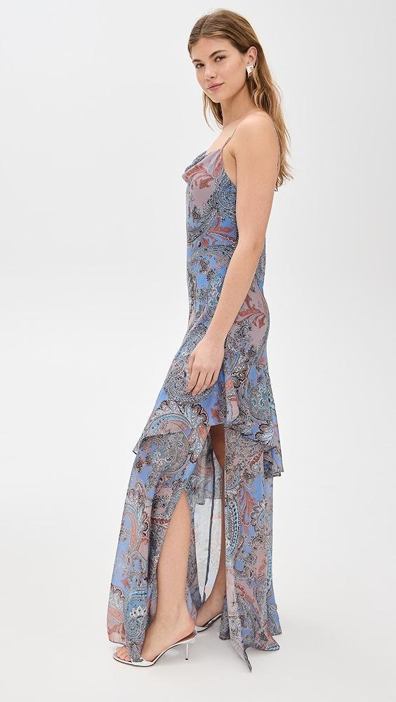L'AGENCE Viola Asymmetrical Cowl Neck Gown | Shopbop Product Image