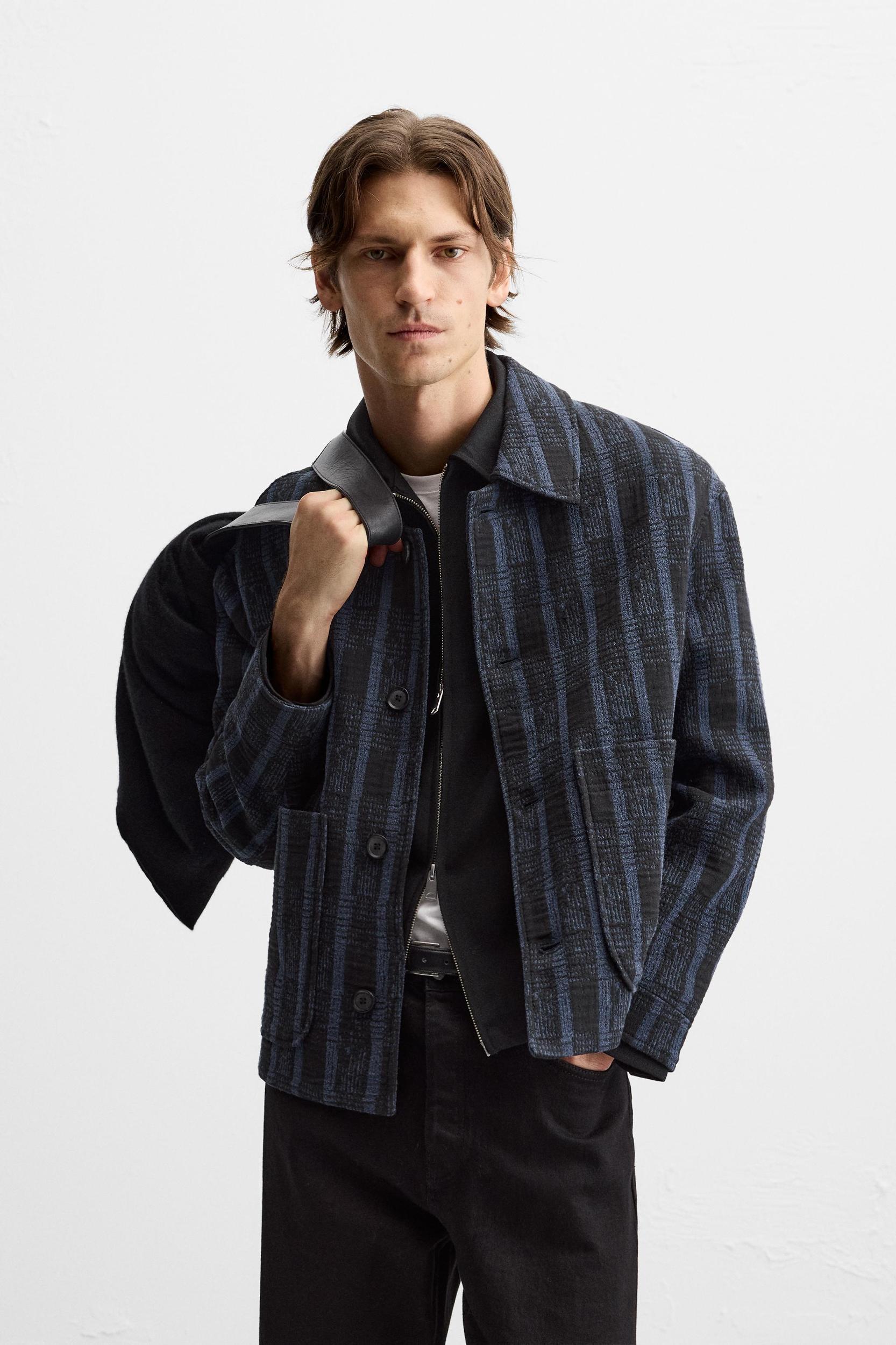 STRIPED JACQUARD JACKET Product Image