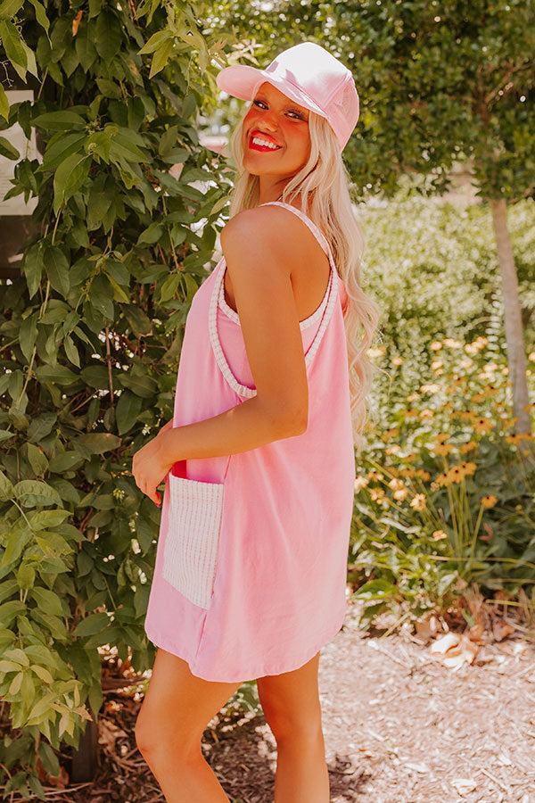 Paradise Getaway Romper Dress in Pink Product Image