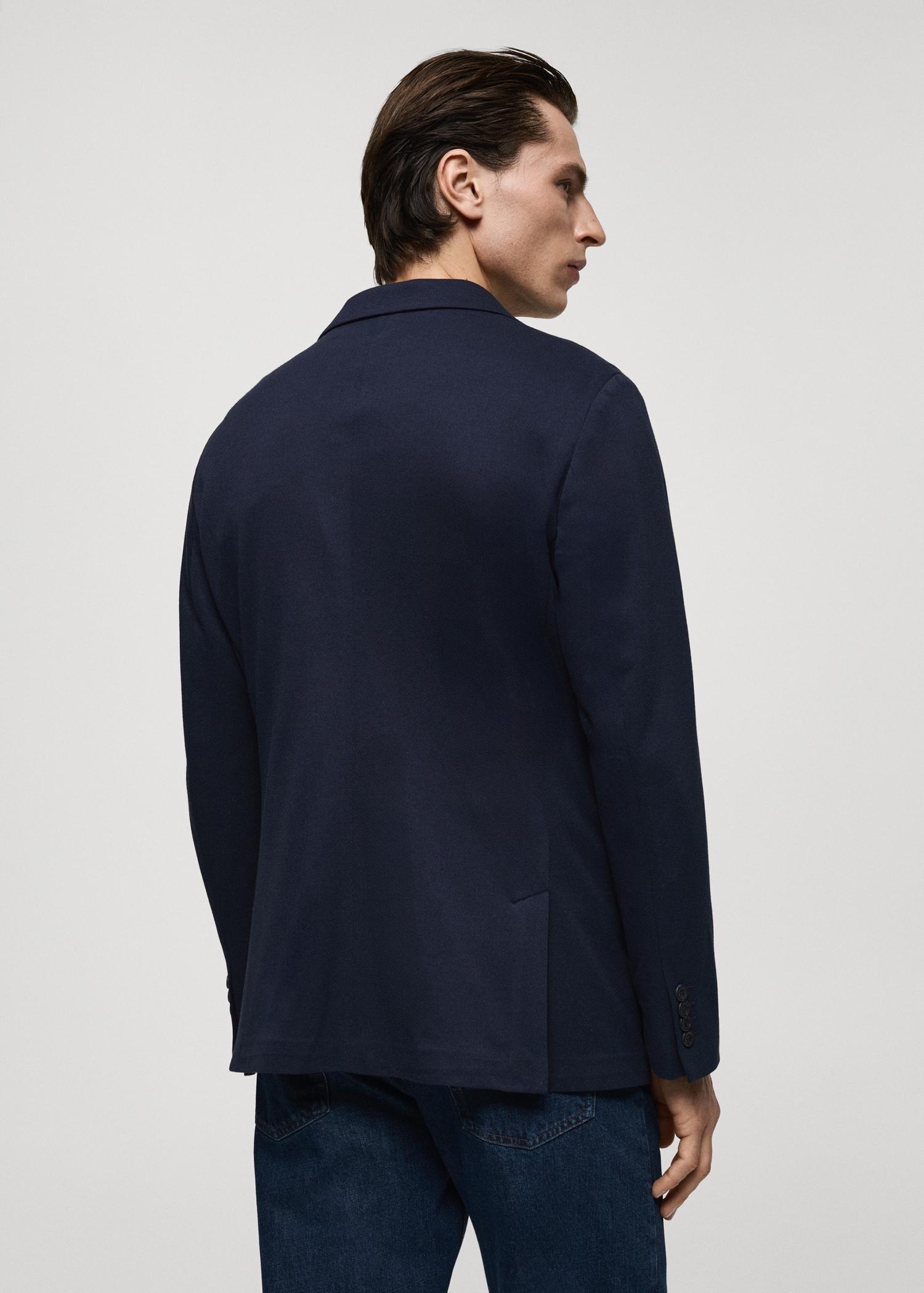 Verner slim-fit cotton blazer - Men | MANGO USA Product Image