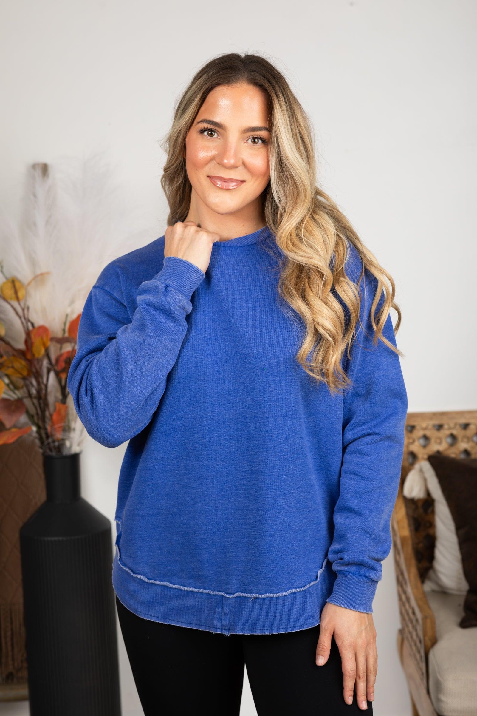 Pigment Dyed Cozy Campfire Round Hem Sweatshirt Product Image