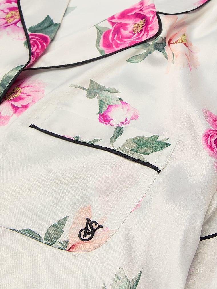 Glazed Satin Short Pajama Set Product Image