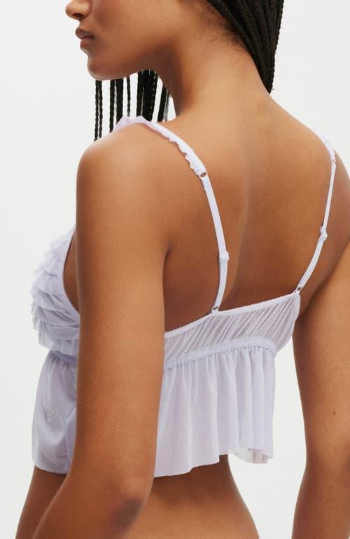 COTTON ON BODY Women's Rara Ruffle Longline Bralette in Washed Thistle at Nordstrom, Size Medium Product Image