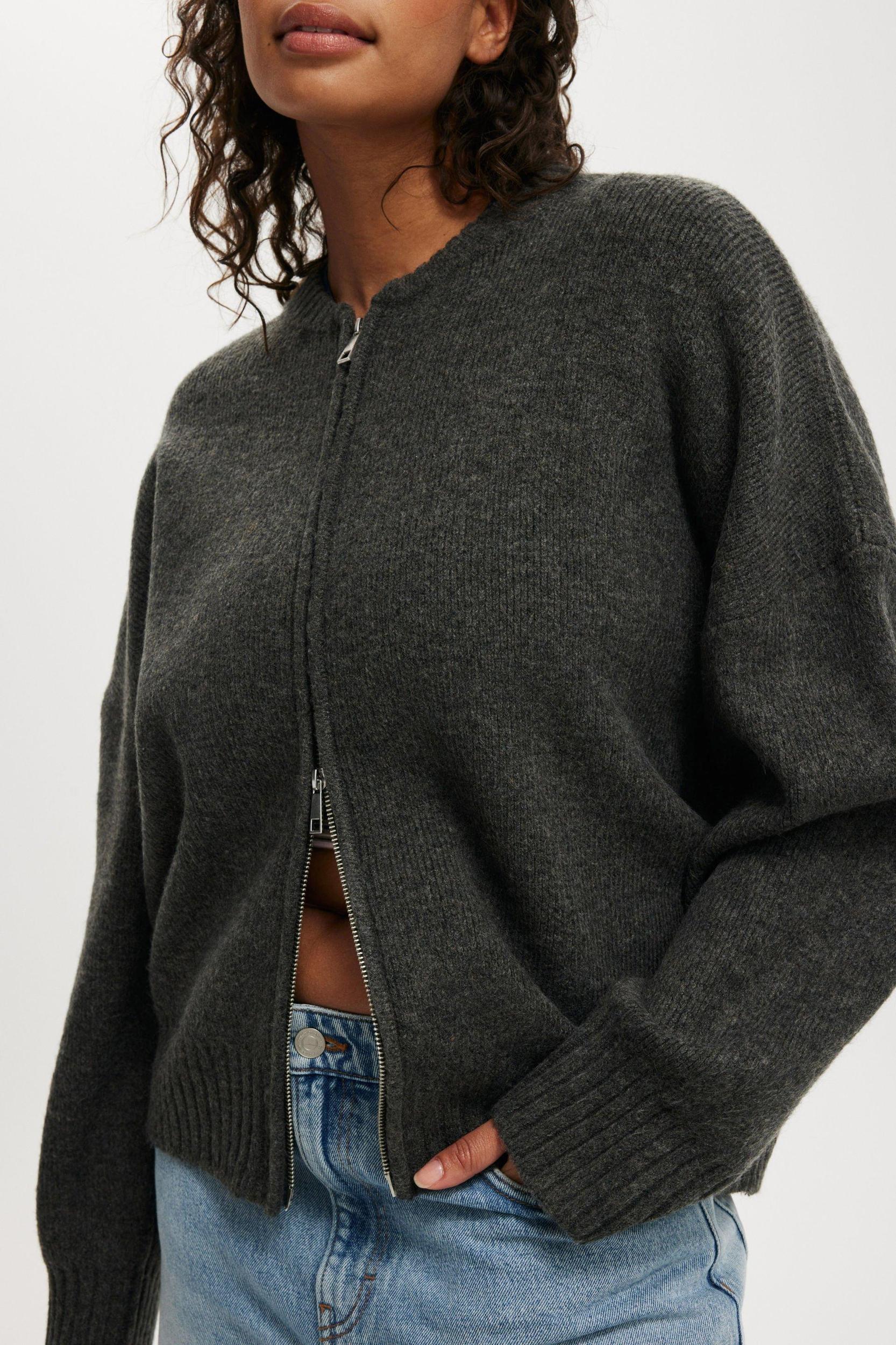 Luxe Zip Through Knit Bomber Product Image