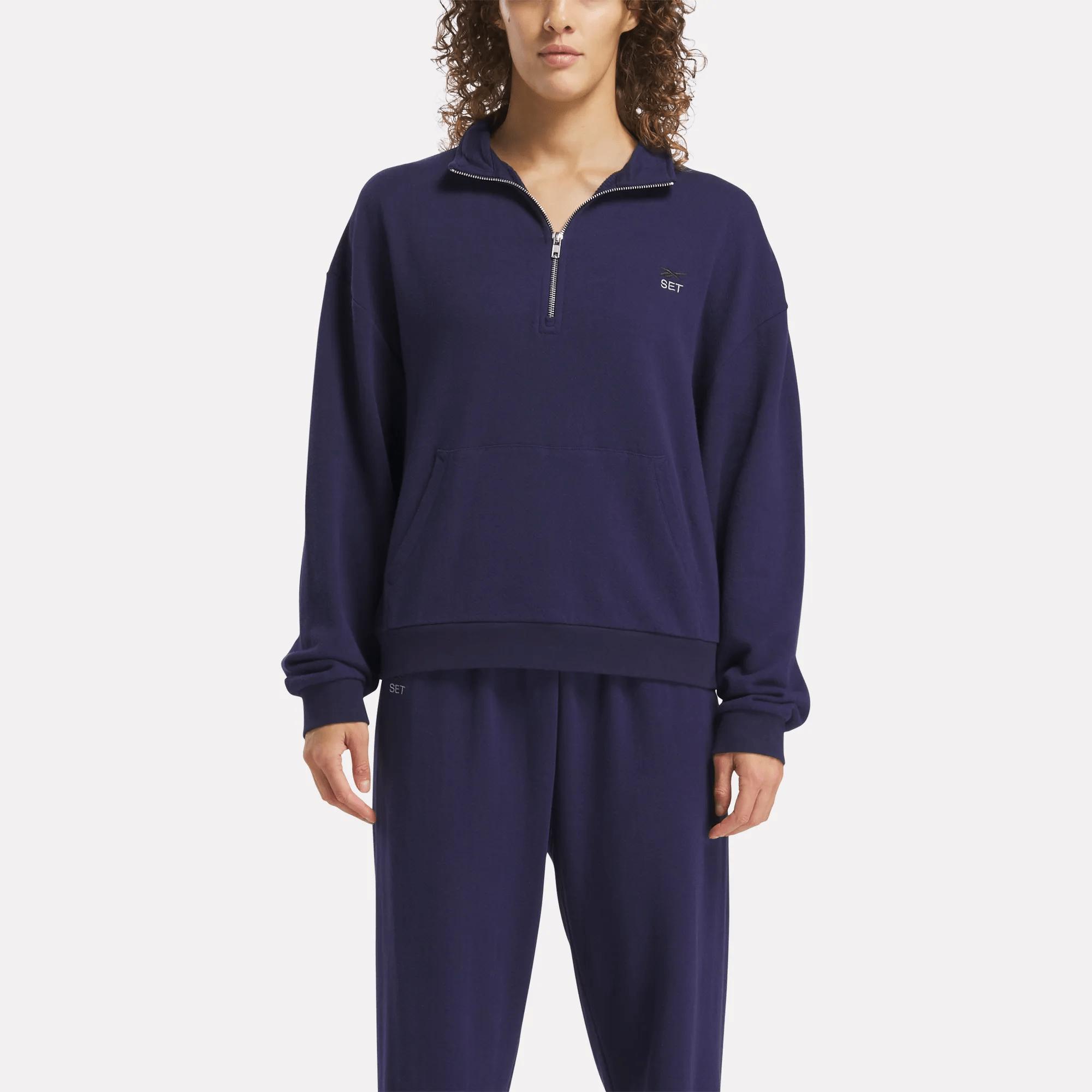 Women's Reebok x SET Classic Lightweight Quarter-Zip Sweatshirt Female Product Image