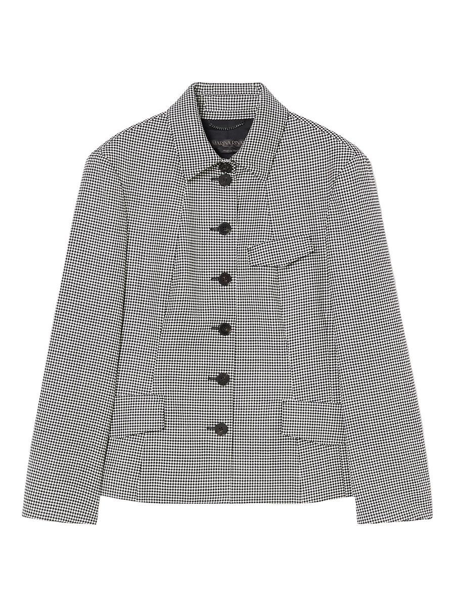Womens Teglia Wool Houndstooth Jacket Product Image