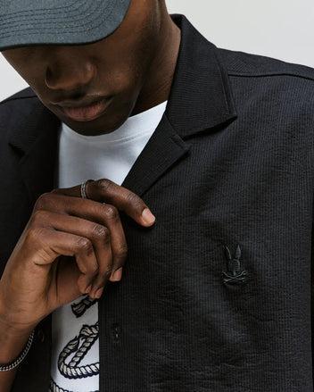 MENS JAYME KNIT SEERSUCKER CABANA COLLAR SHIRT - MT0300002 Product Image