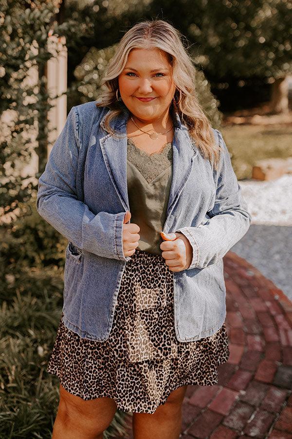 Dreaming Of Soho Denim Blazer Curves Product Image
