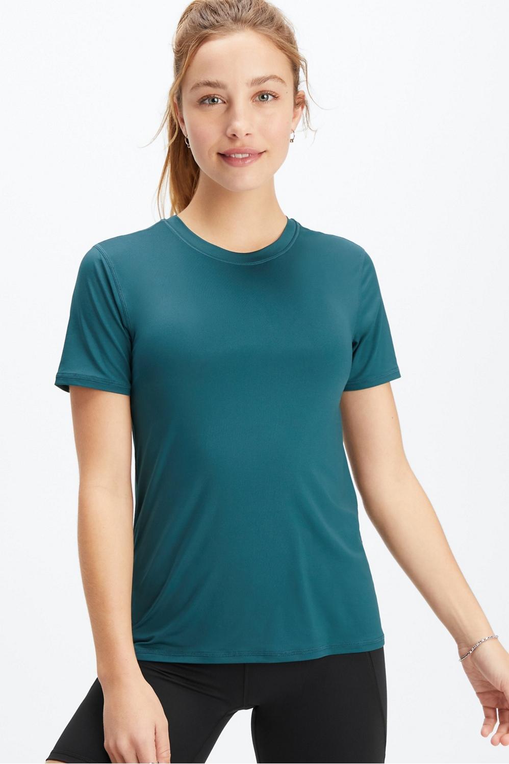 Fabletics Phoenix Lite Short-Sleeve Top Womens green Size XS Product Image