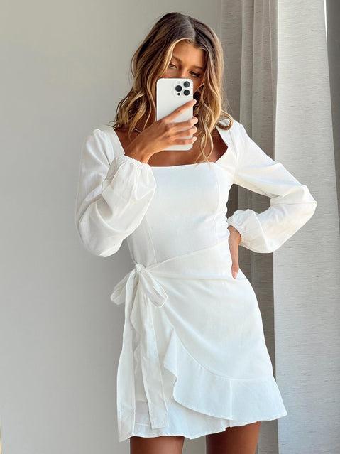 The Villa Mini Dress White Product Image