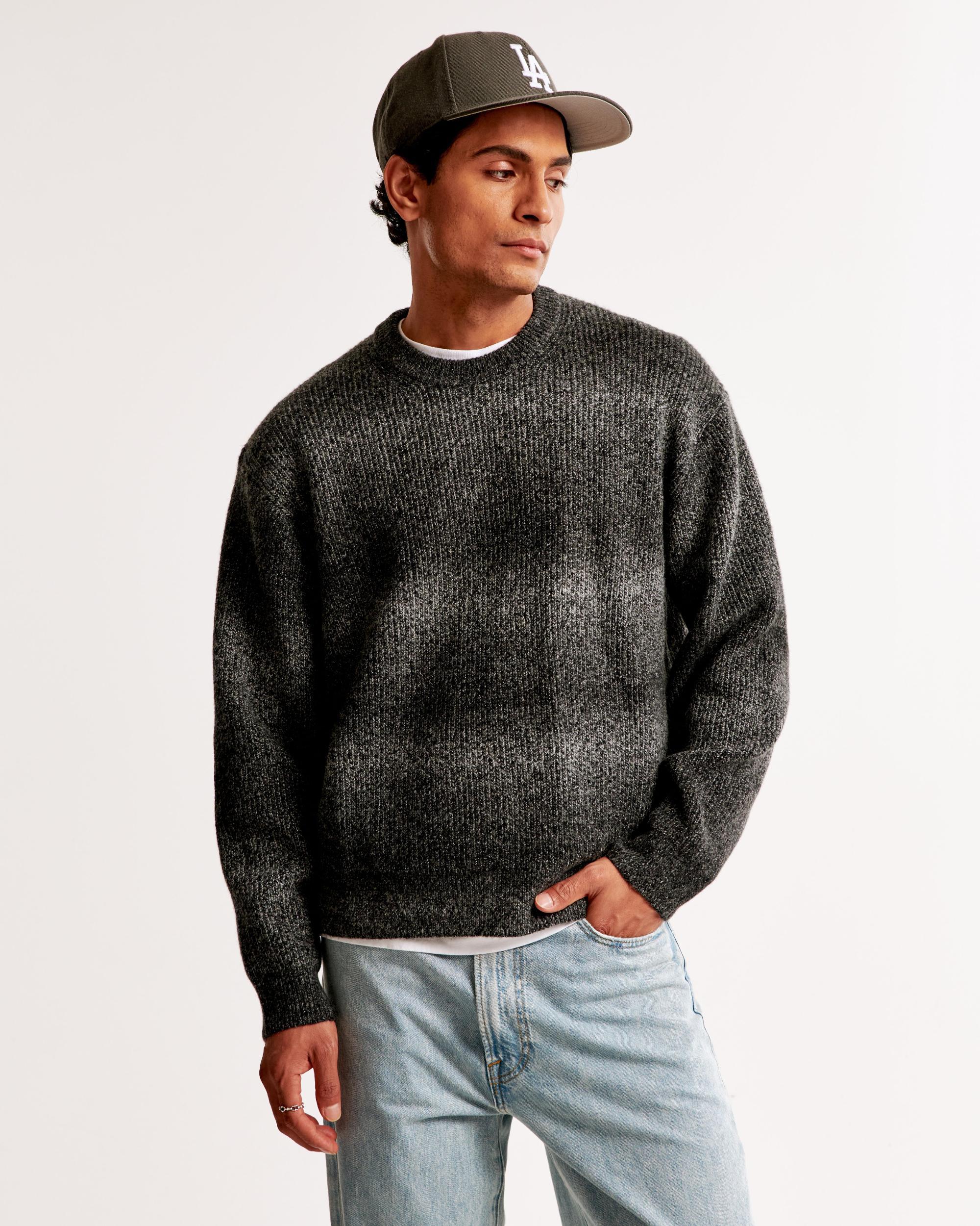 Oversized Marled Crew Sweater Product Image