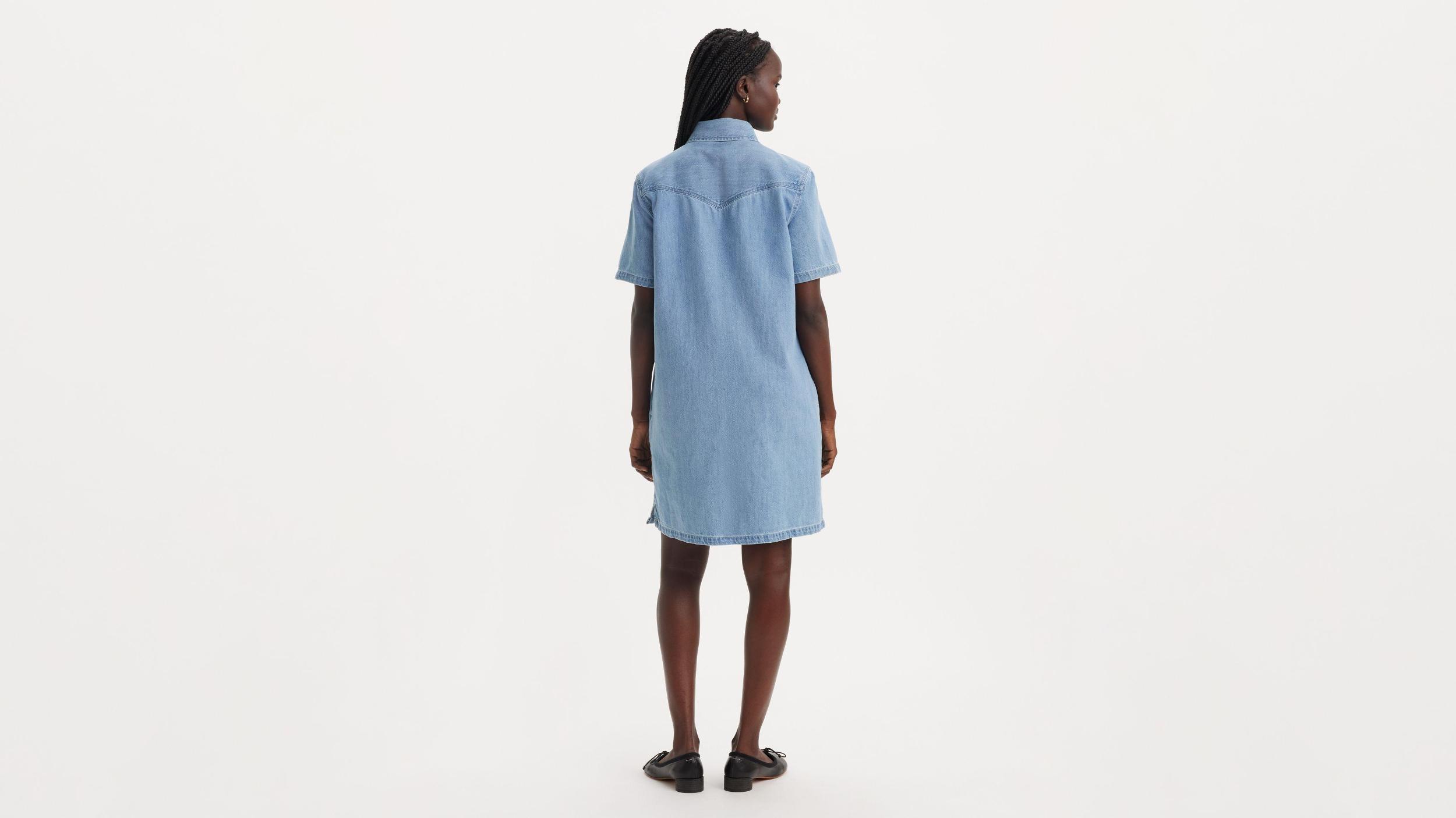 Louisa Short Sleeve Denim Dress Product Image