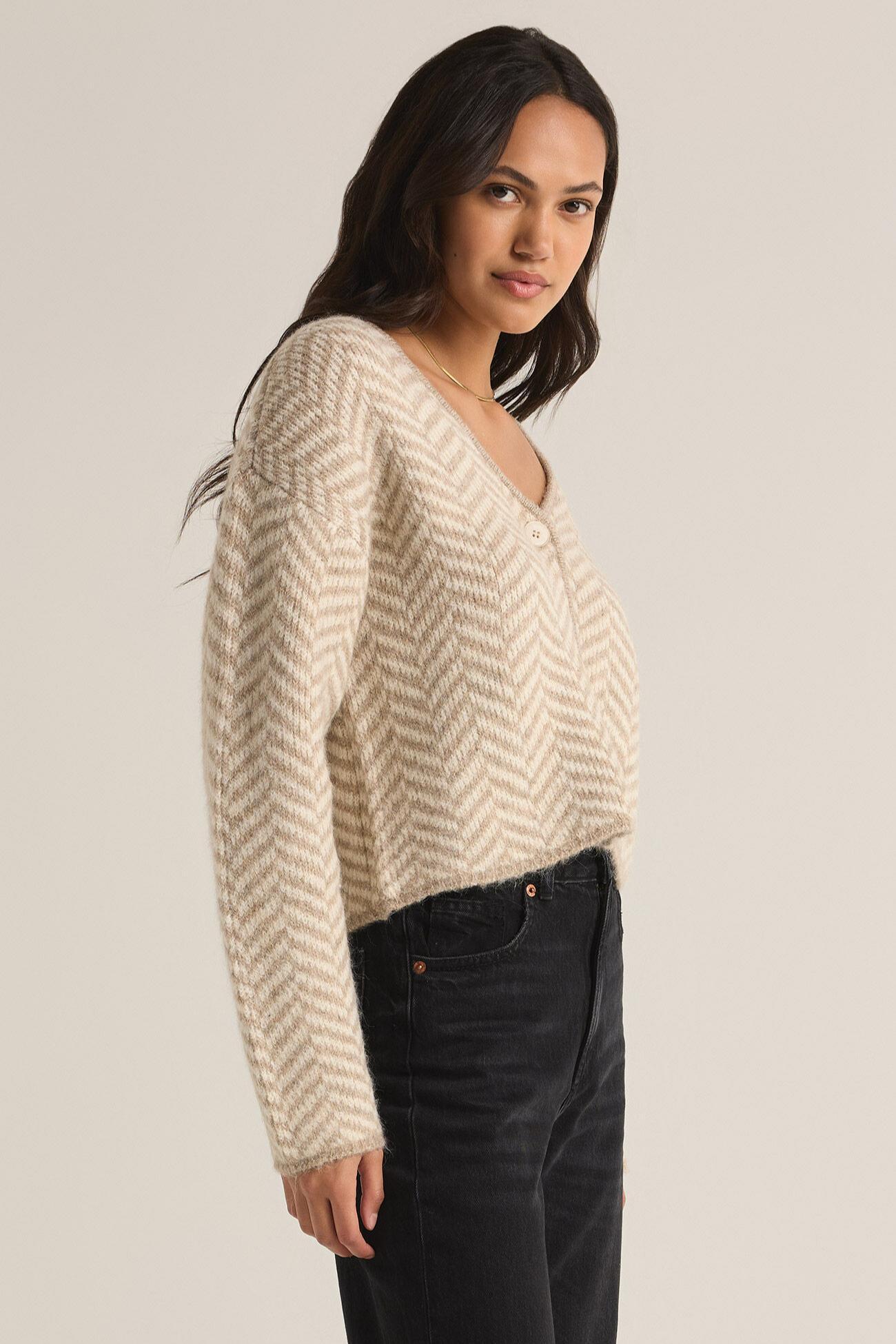 Naomi Herringbone Cardigan Product Image